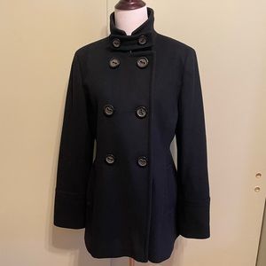 Moda International Black Wool Coat